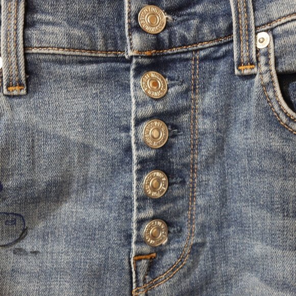 7 for all man Kind Custom Powerpuff Girls OOAK Art Work Jean High Rise Skinny 27 - Picture 2 of 15